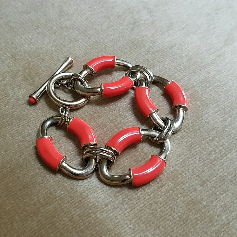 Gold and Orange Bracelet